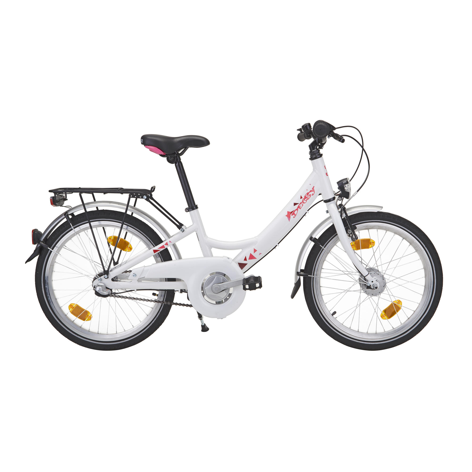 City Bike Kinderfahrrad 20 Zoll Decsy Wave weiß/pink | NO BRAND | DECATHLON